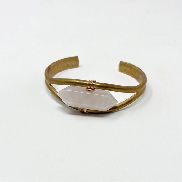 STATEMENT ROSE QUARTZ BRACELET - Picture 1 of 11